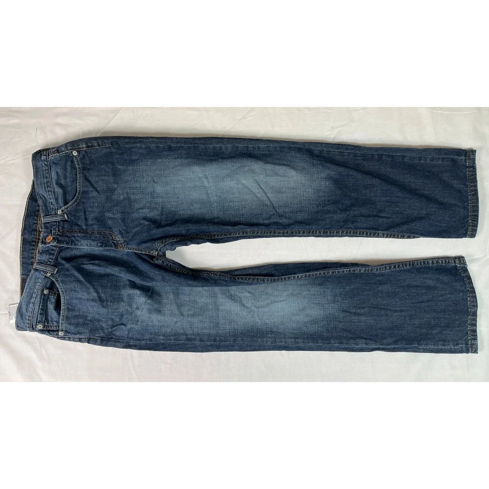 Levi's 514 Straight Fit Jeans Mens 33x30 Blue Excellent Mid Wash Denim Pants